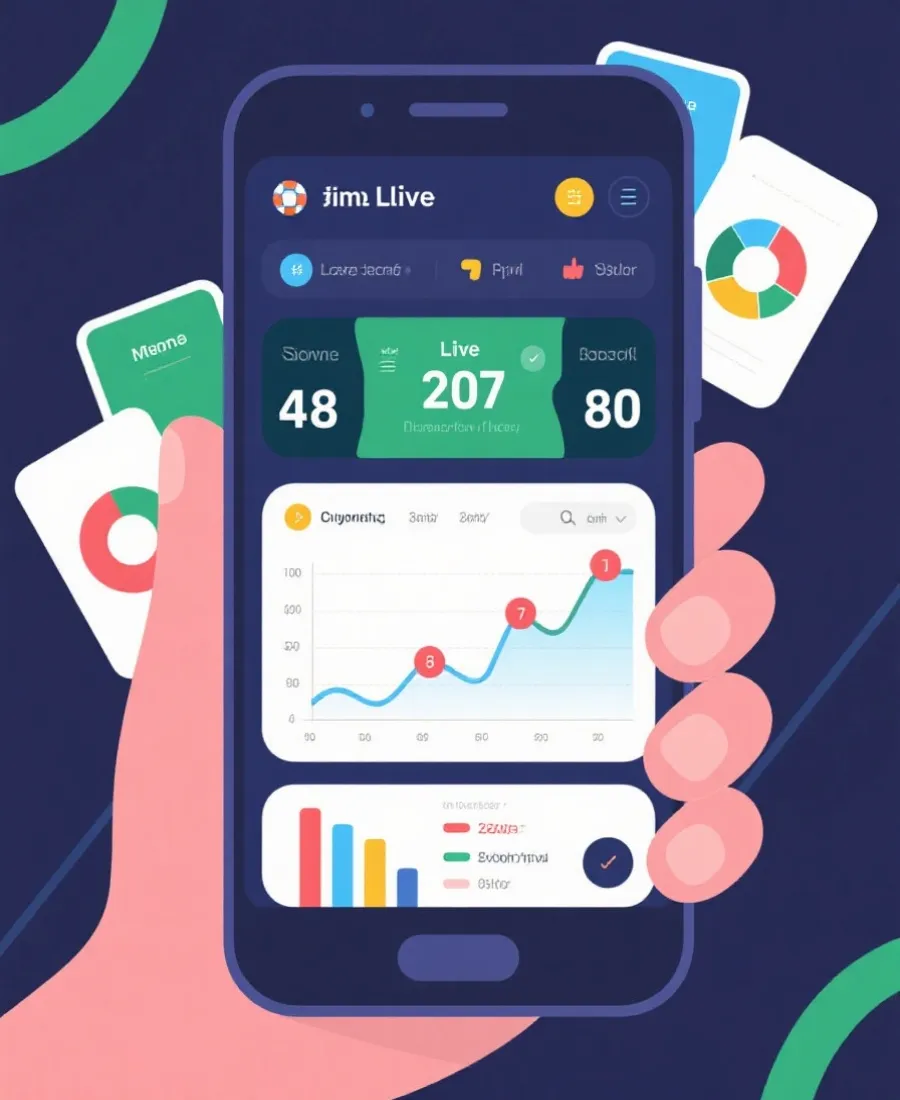 即時比分與賽事追蹤介面示意