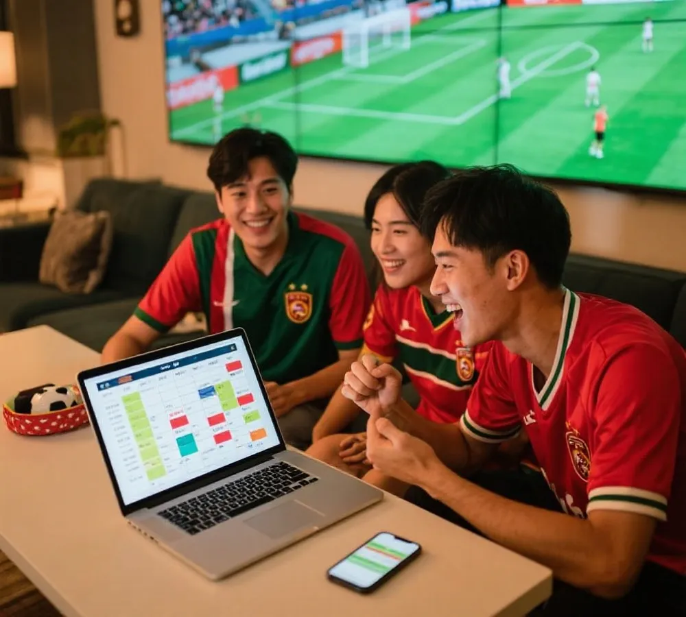 香港球迷使用世界盃官方資訊入口示意